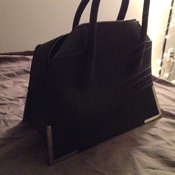 H&M black leather purse
