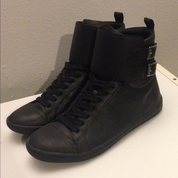 All Black High Tops - size 7.5 - Forever 21