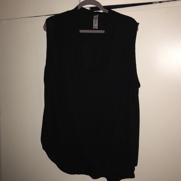 Hi-Lo Black Sheer Top