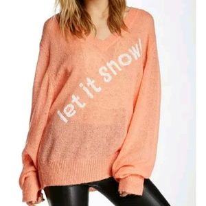 NWT Wildfox Couture Let It Snow Sweater