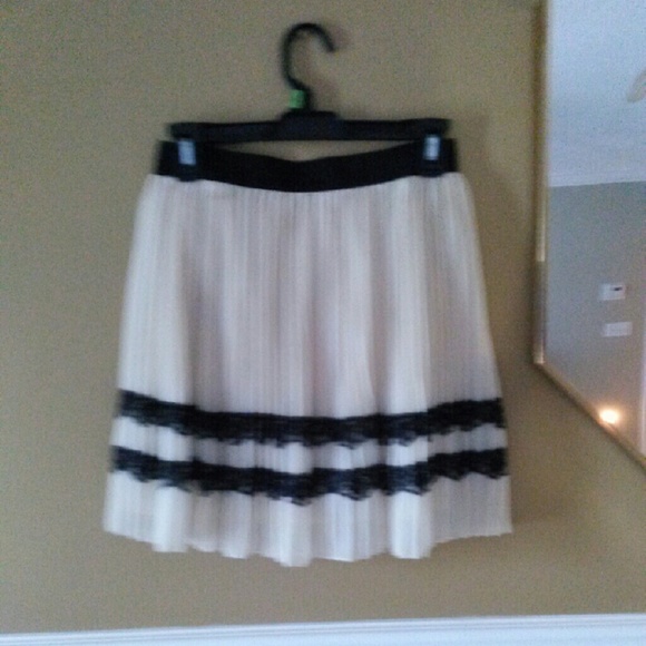 Cream and black skirt