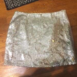 Color changing sequin silver and gold skirt