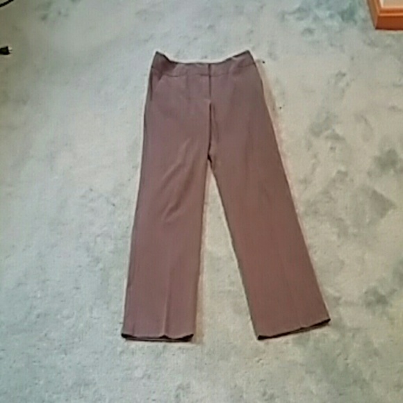 Gray pinstriped dress pants