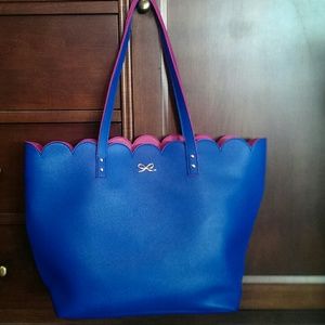 Bright cobalt tote bag!