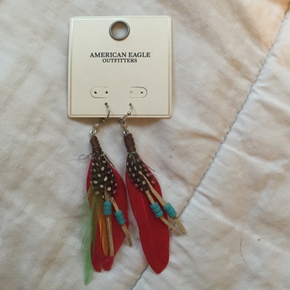 NEVER WORN Feather earrings from American Eagle