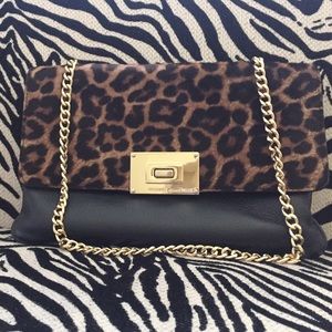 Michael Kors leopard clutch