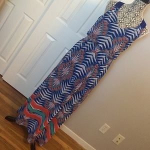 Geometric print maxi