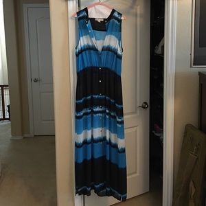 Michael Kors sheer blue dress