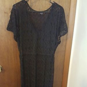 Black Torrid cut out maxi style swim cover. Size 0