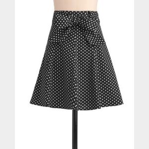 Black & White Polka Dot Skirt