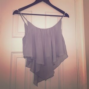 Grey Mesh Crop Top - only worn once