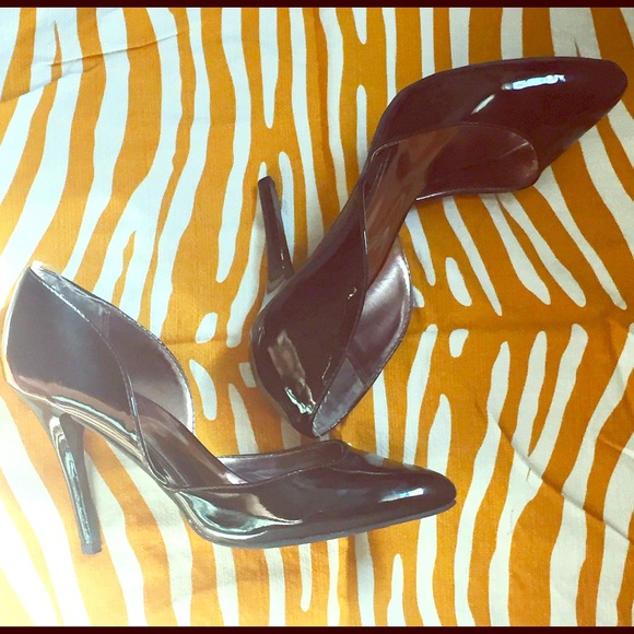 Material girl patent leather D'orsay pumps