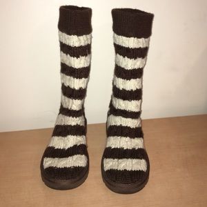 Striped knit uggs