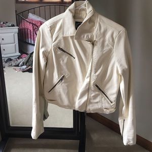 A Gaci' off-white leather jacket