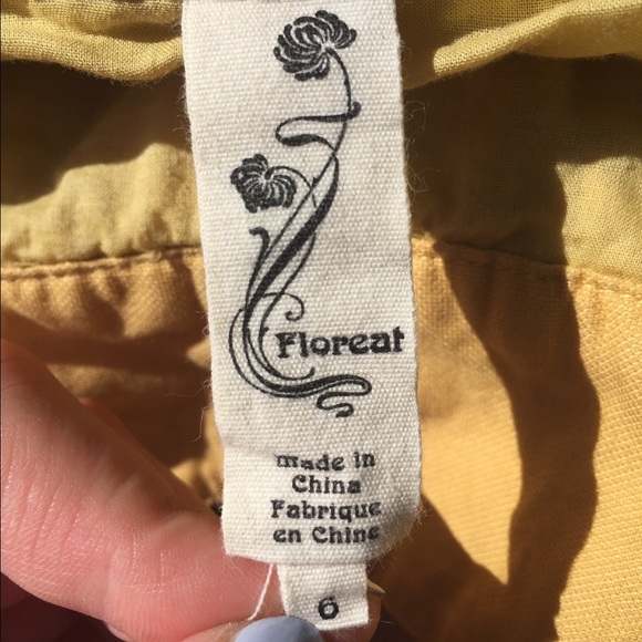 Yellow Floreat skirt from Anthropologie - Picture 3 of 3