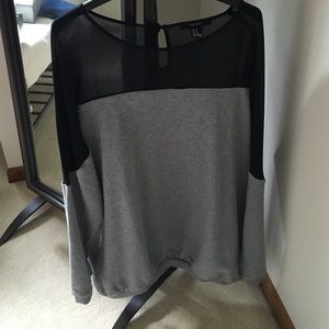 Forever 21 Grey and Black Sweater