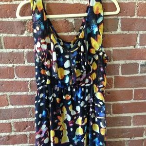 Beautiful print midi dress with stretch waist