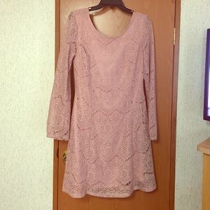 Pink long sleeve dress