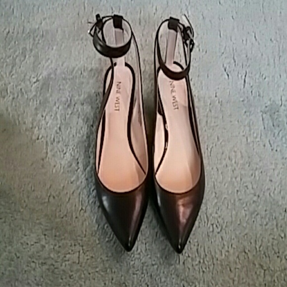 Brand New Never Worn Black Pointed Toe Wedge