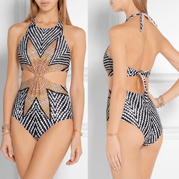 Nasty Gal Other - Tie Knot Cut Out One Piece Swimsuit Beachwear