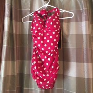 NWT Esther Williams polka dot swimsuit sz 6