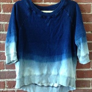 Beautiful blue ombré raglan sweatshirt