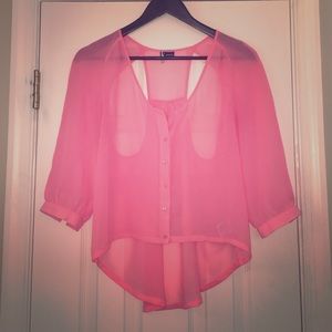 Hot pink tank top from Urban Outfitters