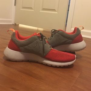 Red and Grey Roshe runs