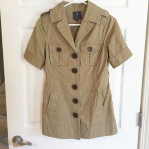 Forever 21 tan short sleeved utility jacket