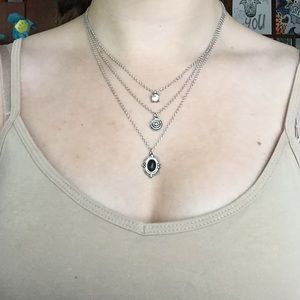 Three-Layer Faux Stone Necklace