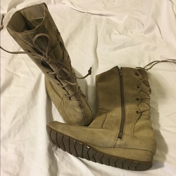 Hush Puppies Lace Up Zip Up Boots Size 10