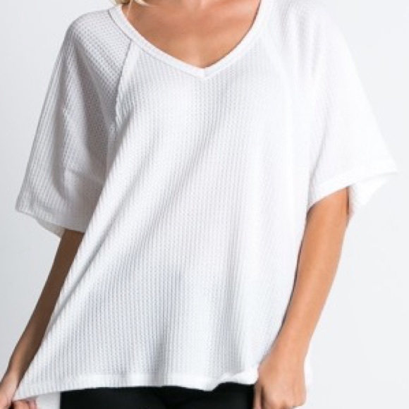 SALE-Waffle Knit Top - Picture 2 of 3