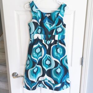 Velvet Torch blue and black graphic print dress
