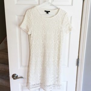 Forever 21 white crochet lace dress