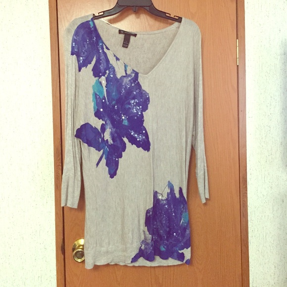 Gray sequined Top