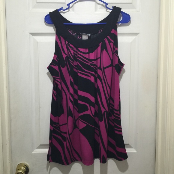 Dress blouse boutique print tank