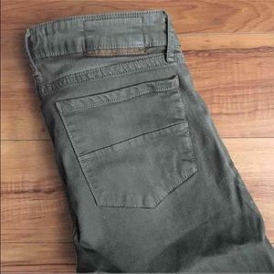 Waxed Olive Jeans