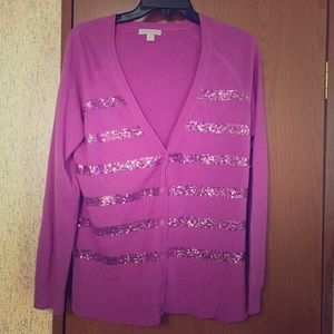 Purple Sequined Cardigan