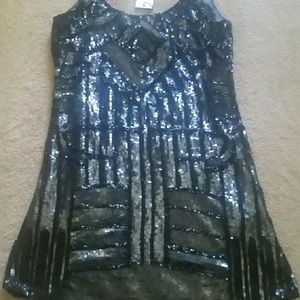 SOld👉Parker black sequined designer dress