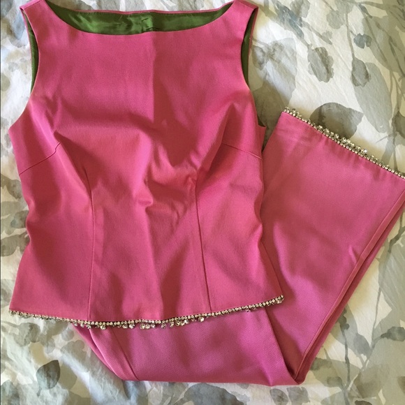 Trina Turk top with crystal details.