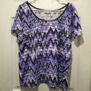 Purple/black print Cato top size 18/20w