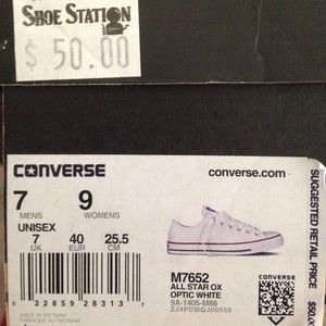 White Low Top Converse