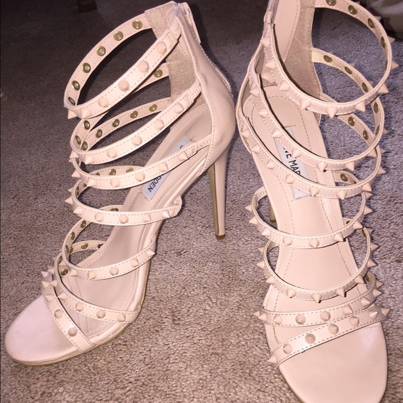 Tan spiked Steve Madden heels!
