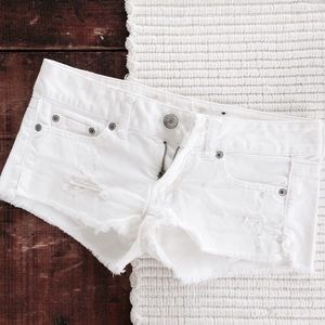 American Eagle White Denim Shorts