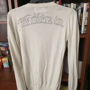 Fox riders co. Off white sweater