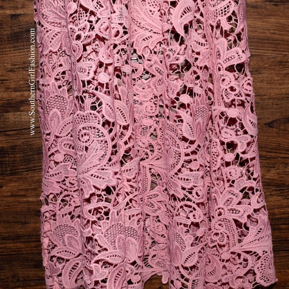 LACE MAXI DRESS Floral Embroidered Long Party Gown - Picture 6 of 8