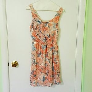 Pink Flower Pattern Dress