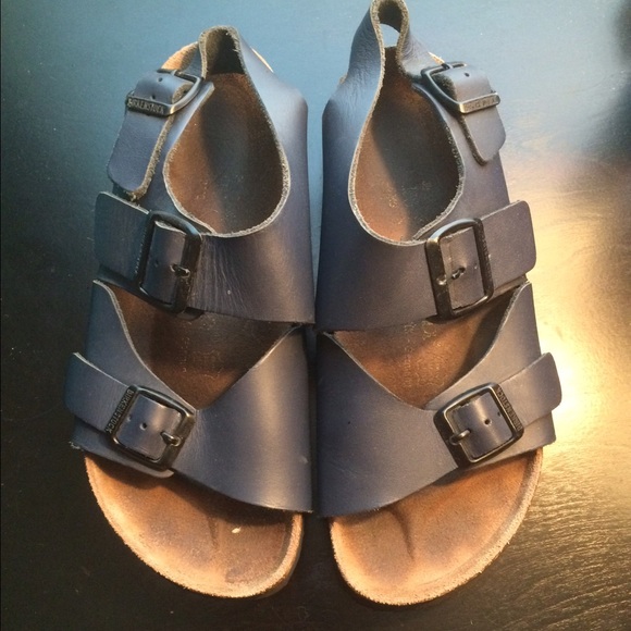 Sz 39 Navy Blue Birkenstock Sandals w/ back strap