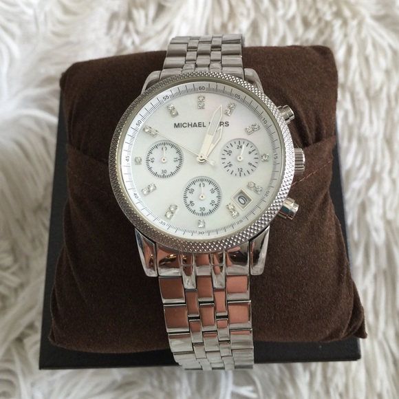 Michael Kors Accessories - Michael Kors Silver Watch W/ Box, Links, and Tags