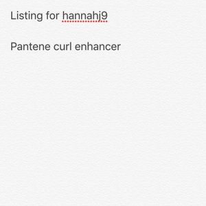 Pantene curl enhancer